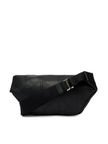 Övtáskák Calvin Klein Emblem Aop Emboss Waistbag fekete
