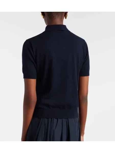 Tricou polo 's Max Mara de mătase albastru
