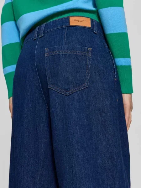 Szorty jeansowe wide leg z mieszanki bawełny i lyocellu Marc O'polo Denim niebieskie