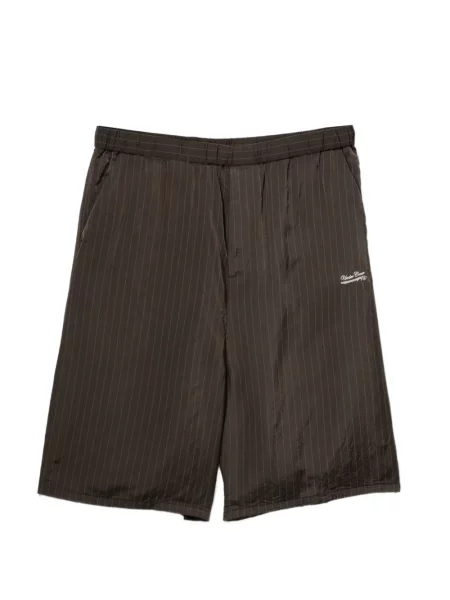 Dungat subțire pantaloni scurți Undercover cu broderie maro