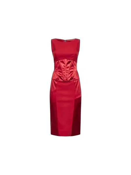Sukienka midi Dolce And Gabbana czerwona
