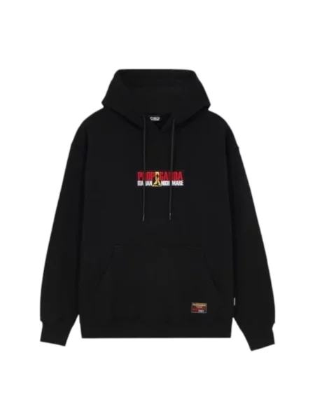 Bluza z kapturem Propaganda z logo czarna