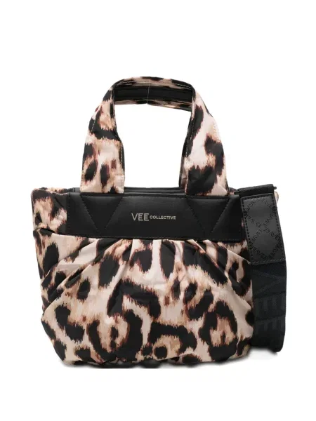 Geantă Veecollective cu imagine cu model leopard