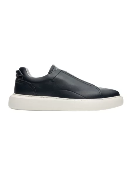 Sneakersy Ambitious skórzane wsuwane niebieskie