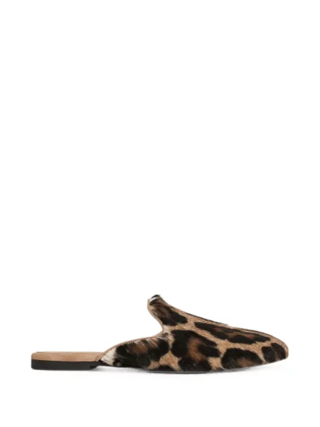 Papuci tip mules Dolce & Gabbana din piele maro