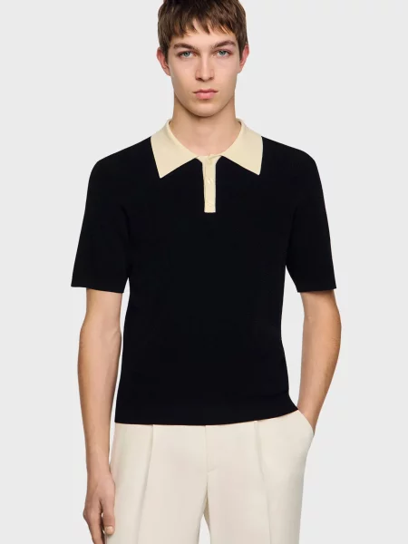 Поло Sandro черное