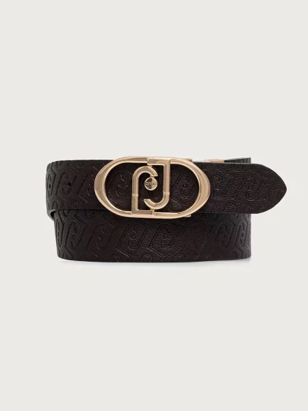 Liu Jo curea reversibilă pentru femei cu imitație de piele negru