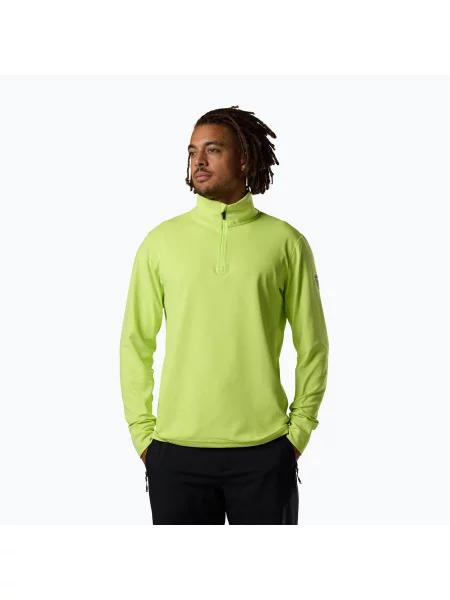 Мъжки скиорски суитшърт Rossignol Mid Layer Stertch Half Zip wild lime зелено
