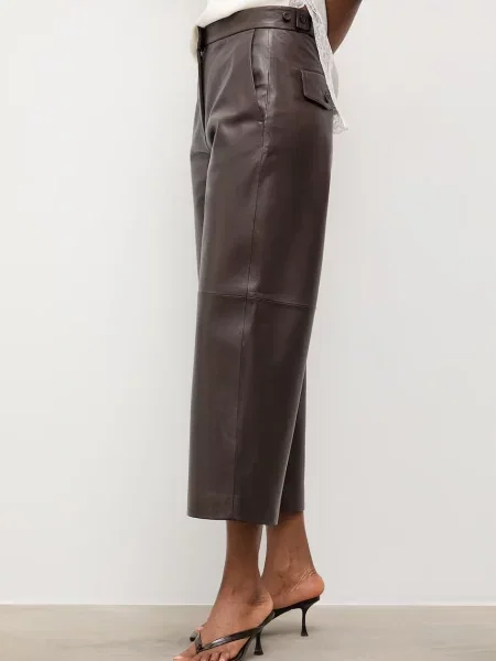 Answear.LAB spodnie skórzane MADELINE z kolekcji Unscripted brązowe