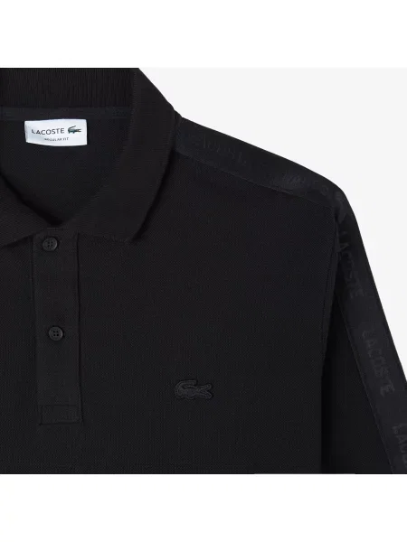 Lacoste Koszulka Polo Z Długim Rękawem Regular Fit czarna