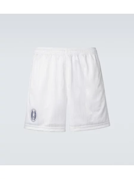 Pantaloni scurți Acne Studios cu dungi alb