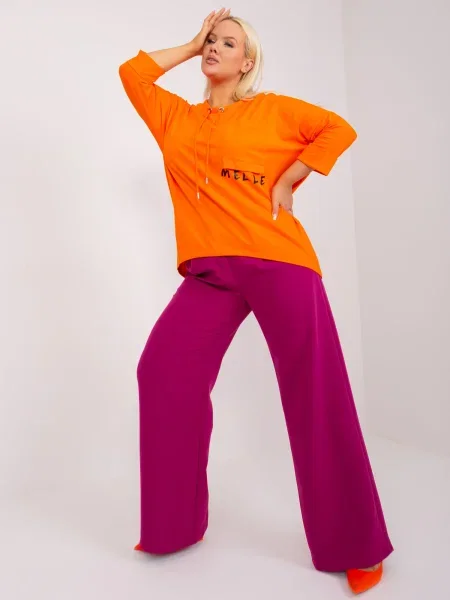 Bluza Fashionhunters oranžna
