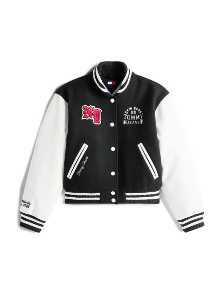 Tommy Jeans Geacă bomber Varsity negru