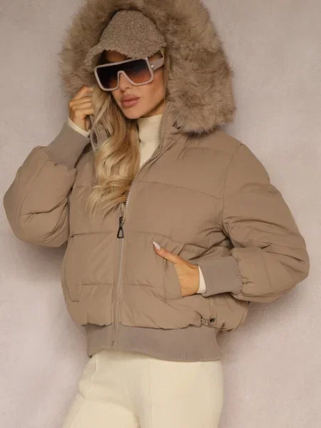 Geacă Inilora închis bej