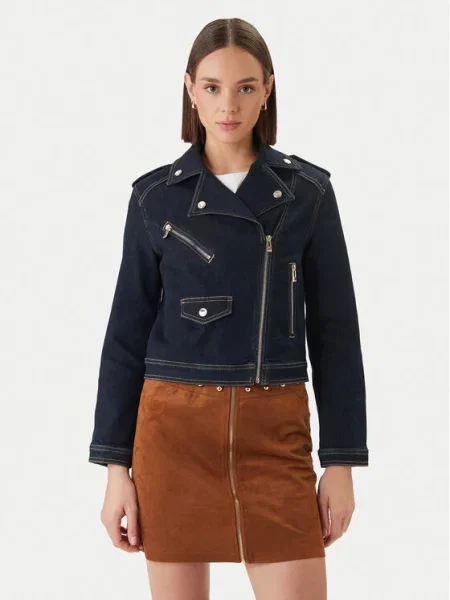 Morgan Kurtka jeansowa Granatowy Oversize