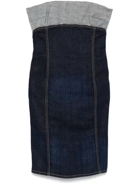 Rochie din denim Dsquared2 de costum albastru