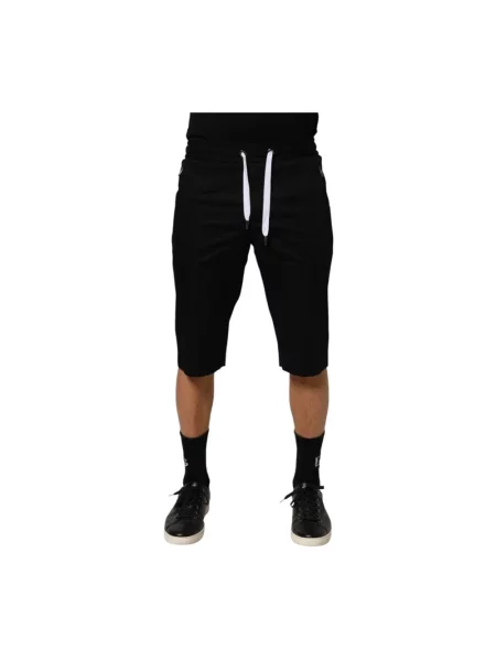 Bermudy Dolce And Gabbana ze stretchu czarne