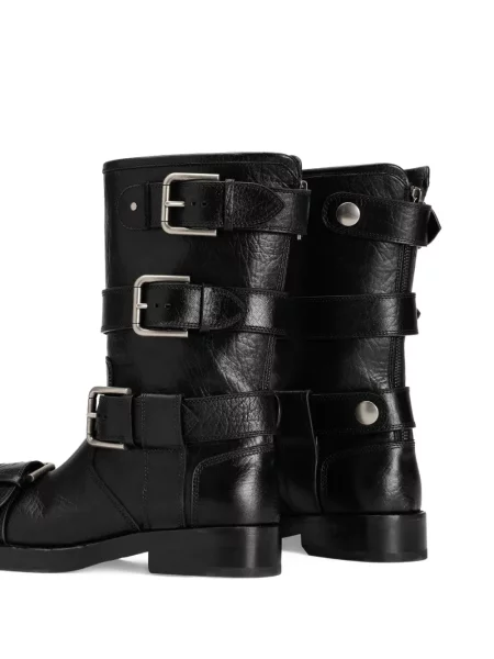 Botine Dolce & Gabbana din piele cu cataramă negru