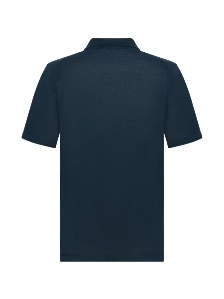 Tricou Franzese Collection cu decolteu în V cu nervuri albastru
