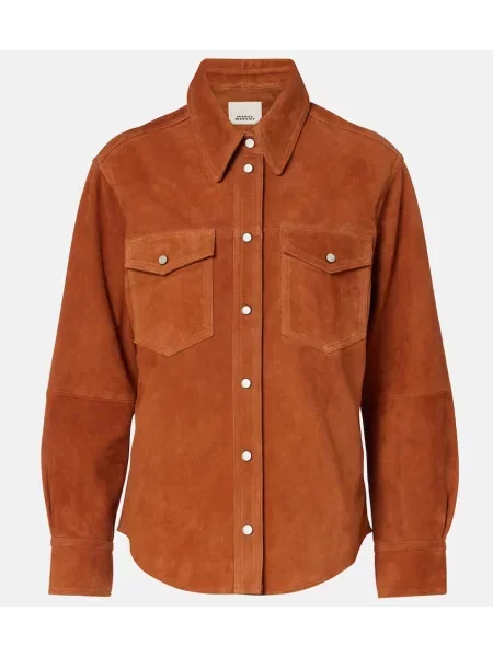 Top Isabel Marant zamszowy pomarańczowy