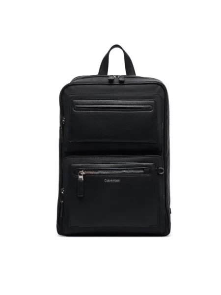 Ruksak Calvin Klein Ssnl Raised Logo Double Pocket B čierna