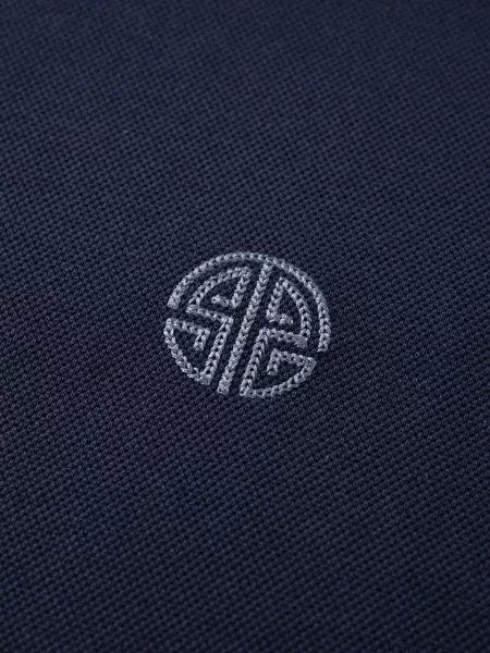 Gulerat lung tricou Shanghai Tang albastru