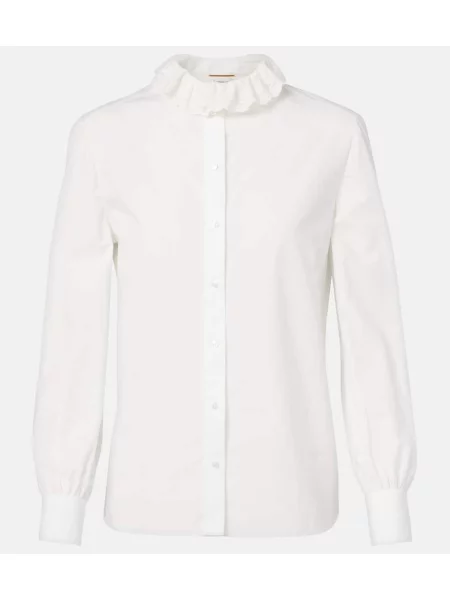 Bluză Saint Laurent din dantelă alb