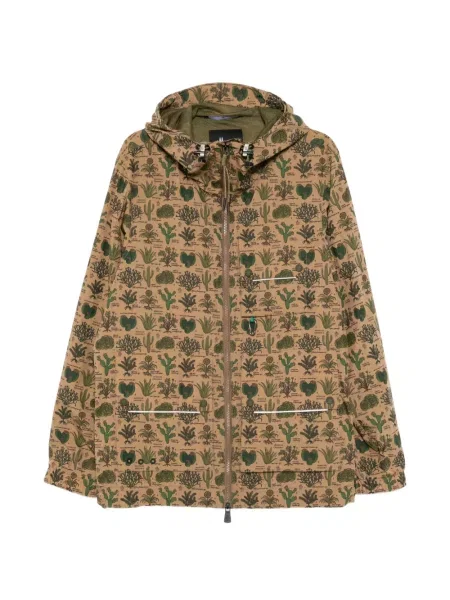 Geacă Moncler Grenoble cu imagine maro