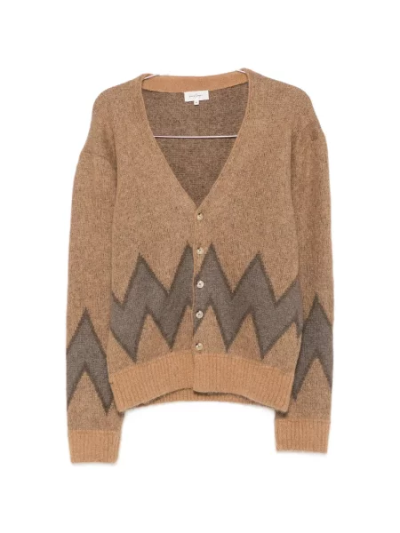 Cardigan Second/layer cu imprimeu geometric maro
