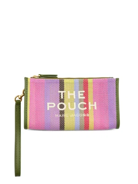 Geantă Marc Jacobs cu dungi plasă roz