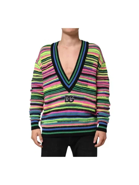 Sweter Dolce And Gabbana wełniany z logo