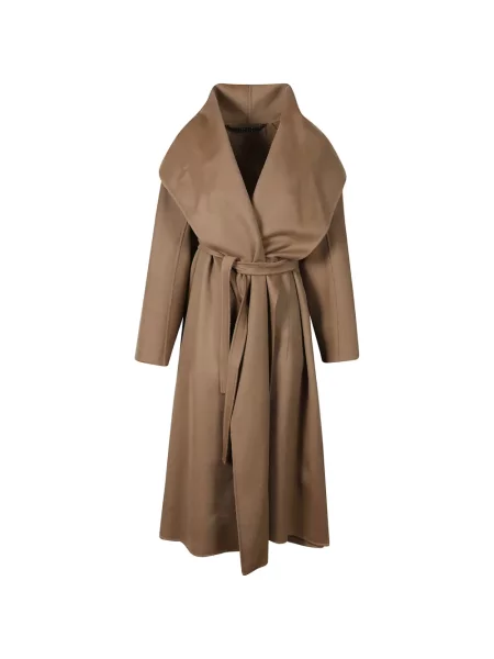 Gulerat cu centură palton Max Mara maro
