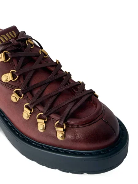 Pantofi loafer Miu Miu din piele maro