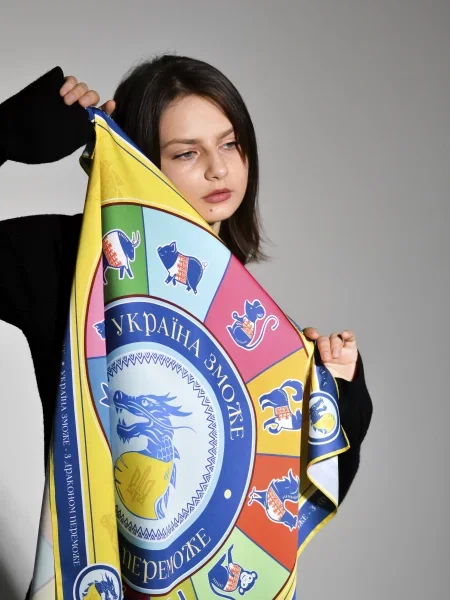 Шелковый платок Myscarf желтый