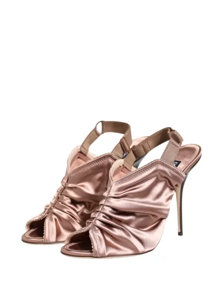Sandale Dolce & Gabbana cu volane slingback roz