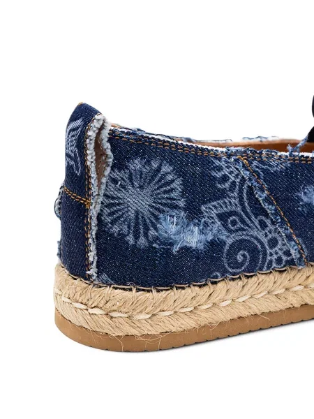 Espadrile Hogan cu model floral cu imagine albastru
