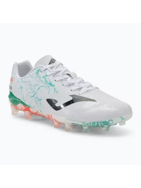 Încălțăminte de fotbal pentru bărbați Joma Supercopa FG white/turquoise alb