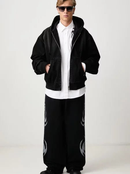 Vetements Graffiti Tribal παντελόνι επίσημο ανδρικό μαύρο