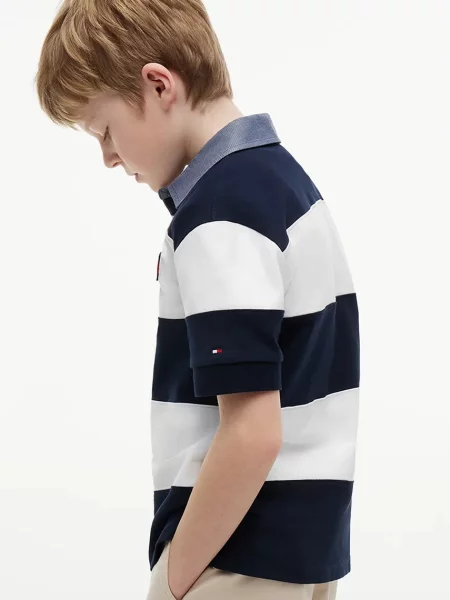 Tommy Hilfiger тениска с яка за деца от