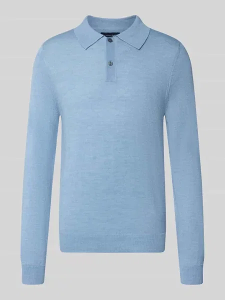 Koszulka polo o kroju regular fit z mieszanki wełny Christian Berg Men