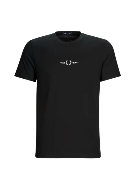 Majica Fred Perry z vezenjem črna