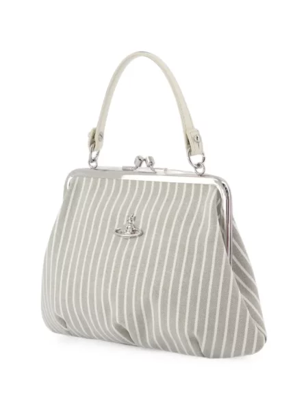 Ριγέ clutch Vivienne Westwood με σχέδιο γκρι