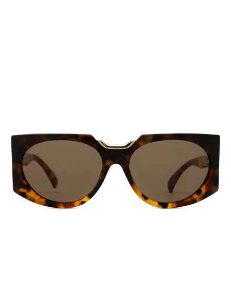 Ochelari de soare Max Mara Eyewear cu imprimeu geometric maro