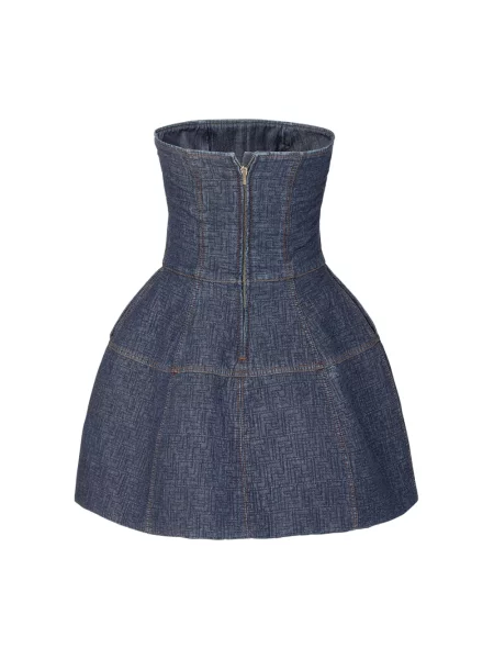 Sukienka jeansowa Fendi niebieska