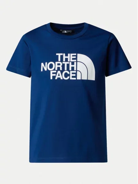 The North Face Marškinėliai Easy Mėlyna Regular Fit balta