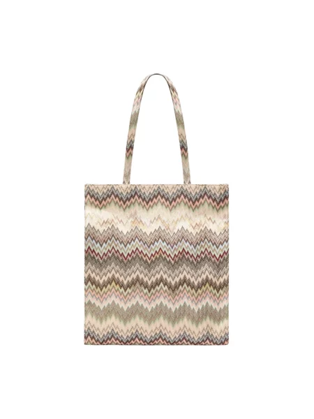 Shopperka Missoni w wężowy wzór beżowa