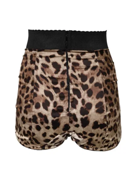 Szorty Dolce And Gabbana z wysoką talią brązowe