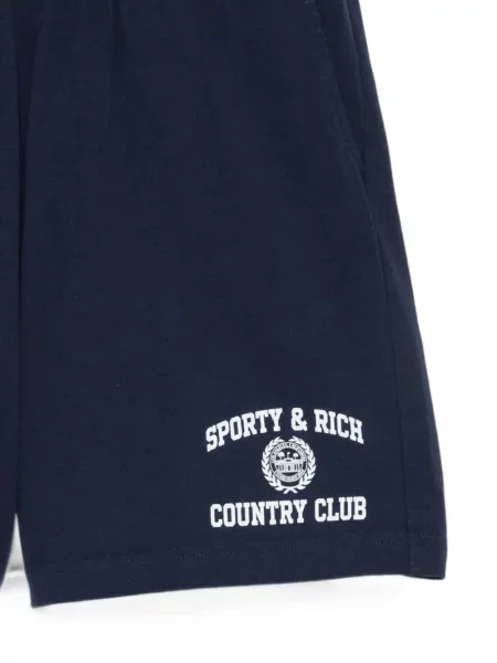 Шорти Sporty & Rich с принт синьо