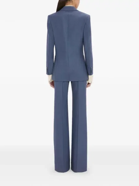Μάλλινος μπλέιζερ Victoria Beckham μπλε