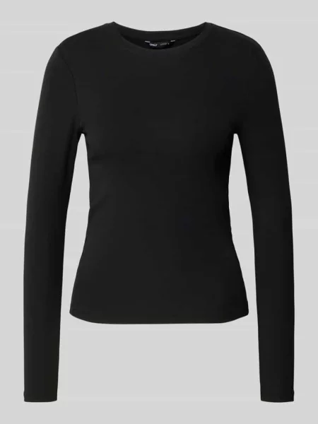 Koszulka z długim rękawem z mieszanki bawełny krój slim fit model RILEY' Only czarna